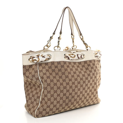 Gucci Monogram Large Positano Tote Off White 2 of 19