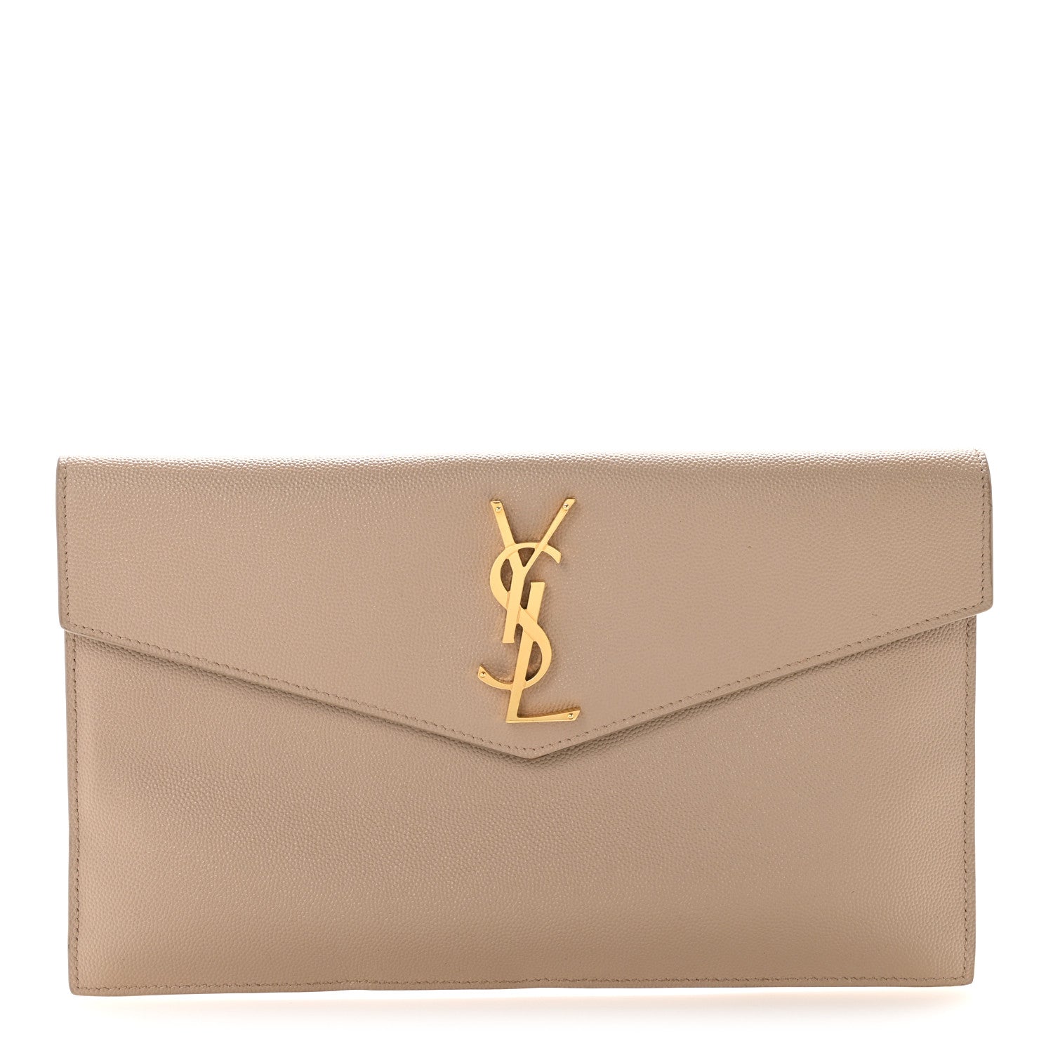 Saint Laurent Grain De Poudre Uptown Pouch Dark Beige 1 of 9
