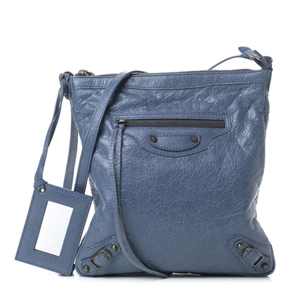 Balenciaga Agneau Classic Hardware Flat Crossbody Bleu Persan 1 of 4
