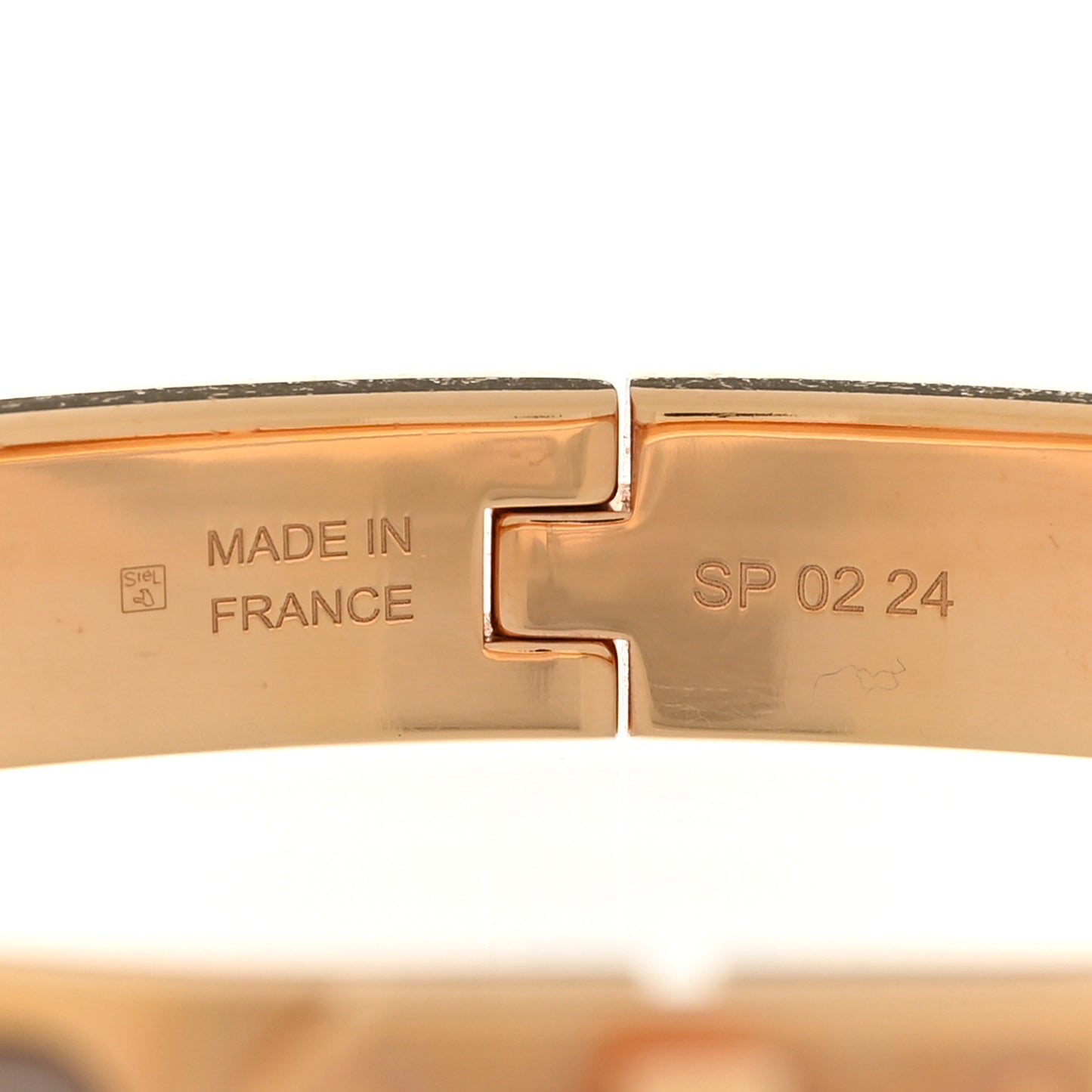 Enamel Mini Clic Kelly Bracelet PM Marron Glace