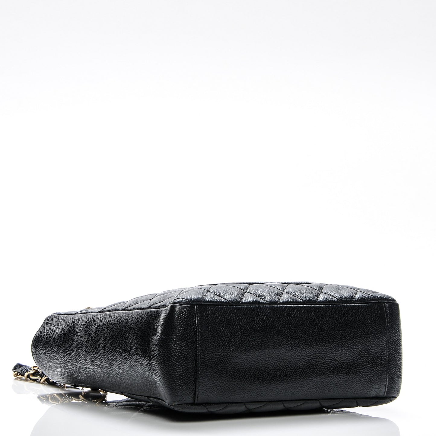 Caviar Quilted Petit Shopping Tote PST Black