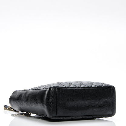Chanel Caviar Quilted Petit Shopping Tote PST Black 4 of 7