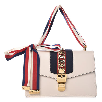 Gucci Calfskin Small Sylvie Shoulder Bag Off White 1 of 8