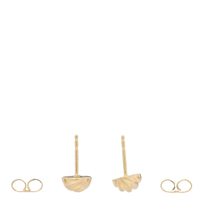 David Yurman 18K Yellow Gold 8mm Sculpted Cable Earrings 4 of 5