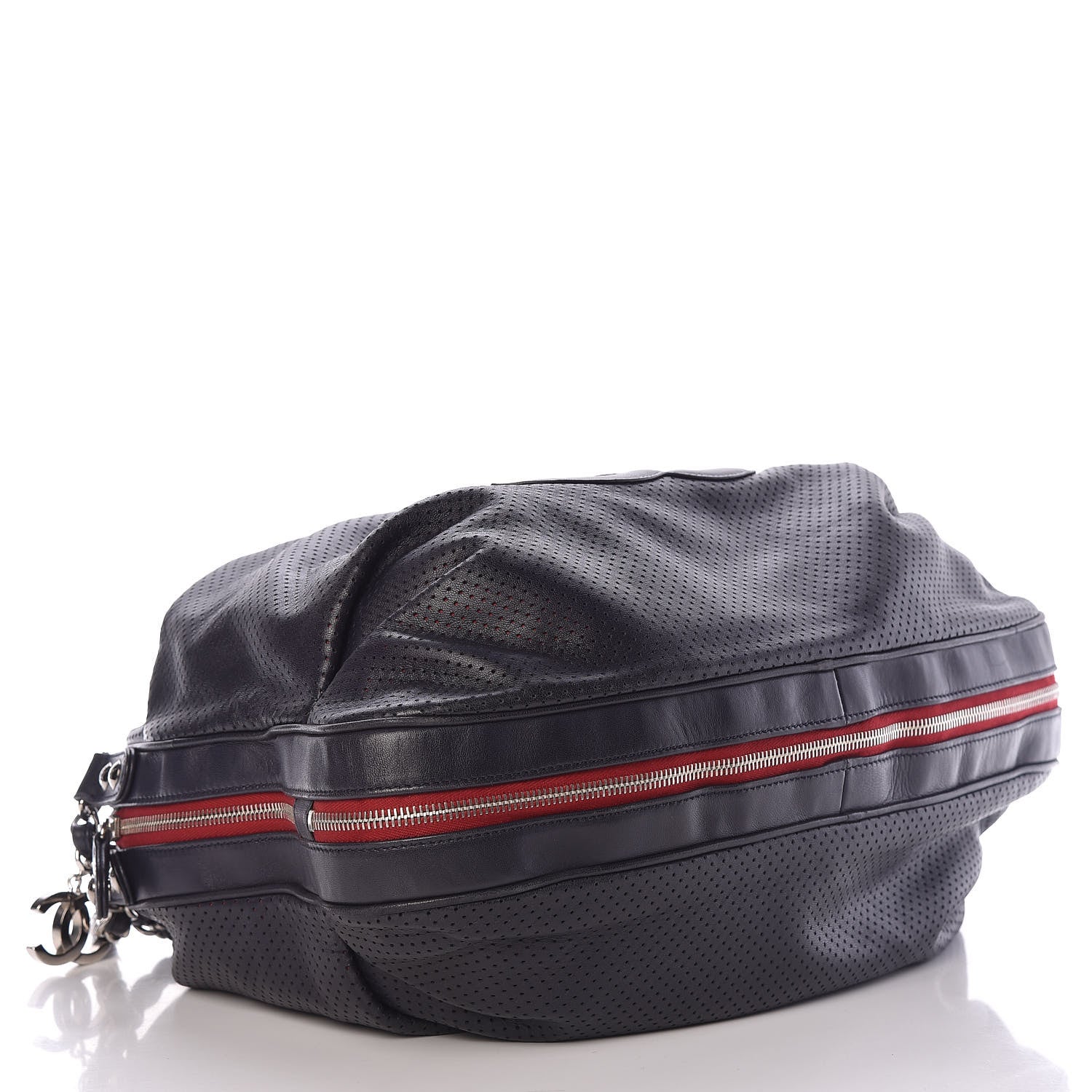 Chanel Lambskin Perforated Baseball Spirit Ligne Bag Navy 4 of 12