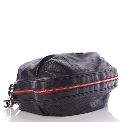 Chanel Lambskin Perforated Baseball Spirit Ligne Bag Navy 4 of 12