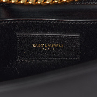 Saint Laurent Grain De Poudre Medium Classic Monogram Kate Satchel Black 6 of 10