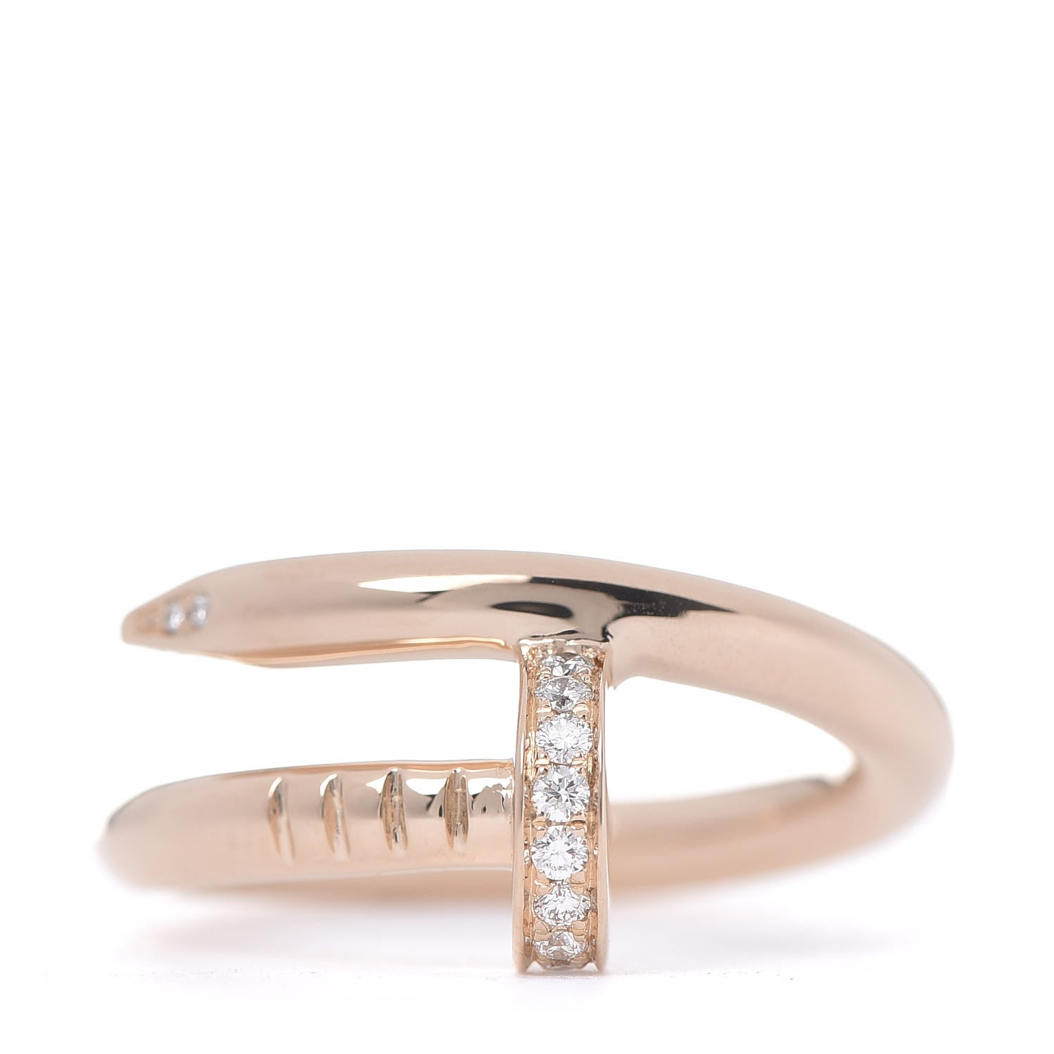 Cartier 18K Pink Gold Diamond Juste Un Clou Ring 49 4.75 1 of 6