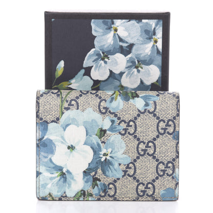 Gucci GG Supreme Monogram Blooms Card Case Beige Blue Navy Hibiscus Red 8 of 8