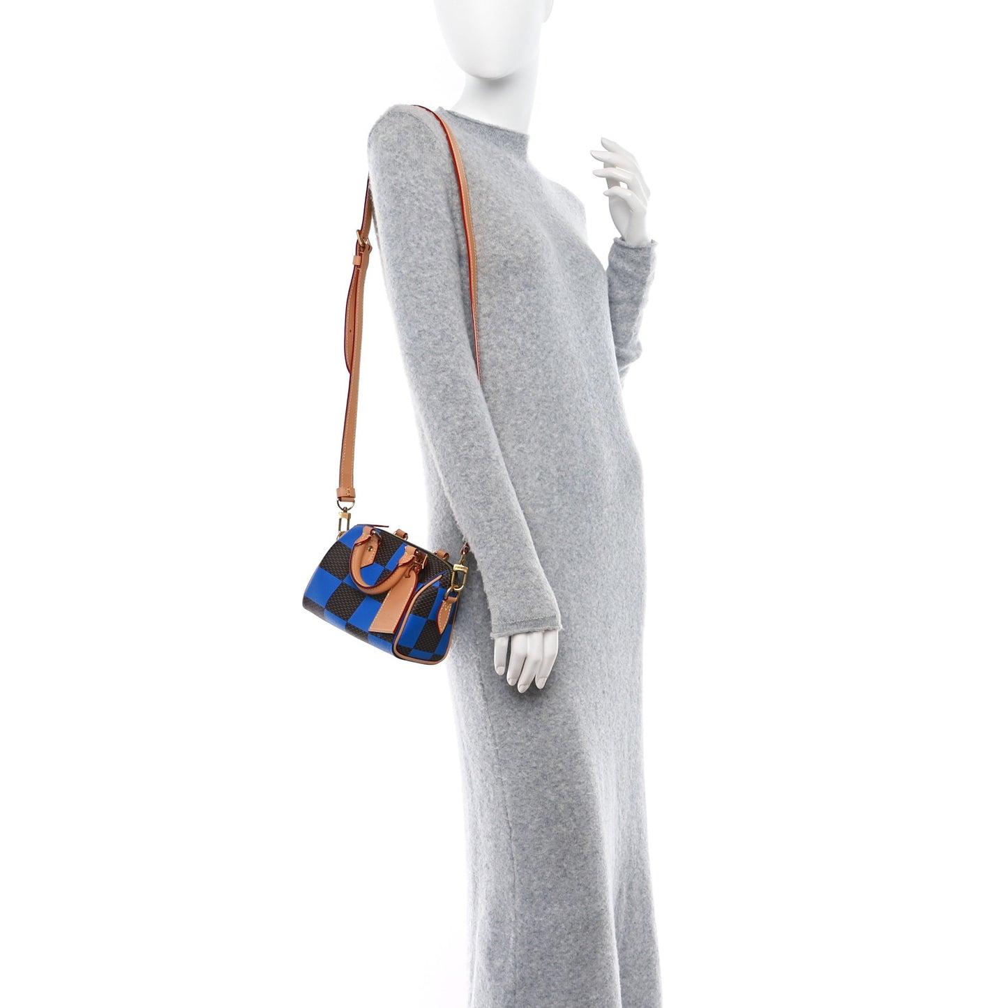 Damier Pop Speedy Bandouliere 18 Blue