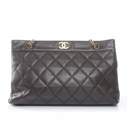 Chanel Caviar Quilted Shoulder Bag Brown 1 of 7