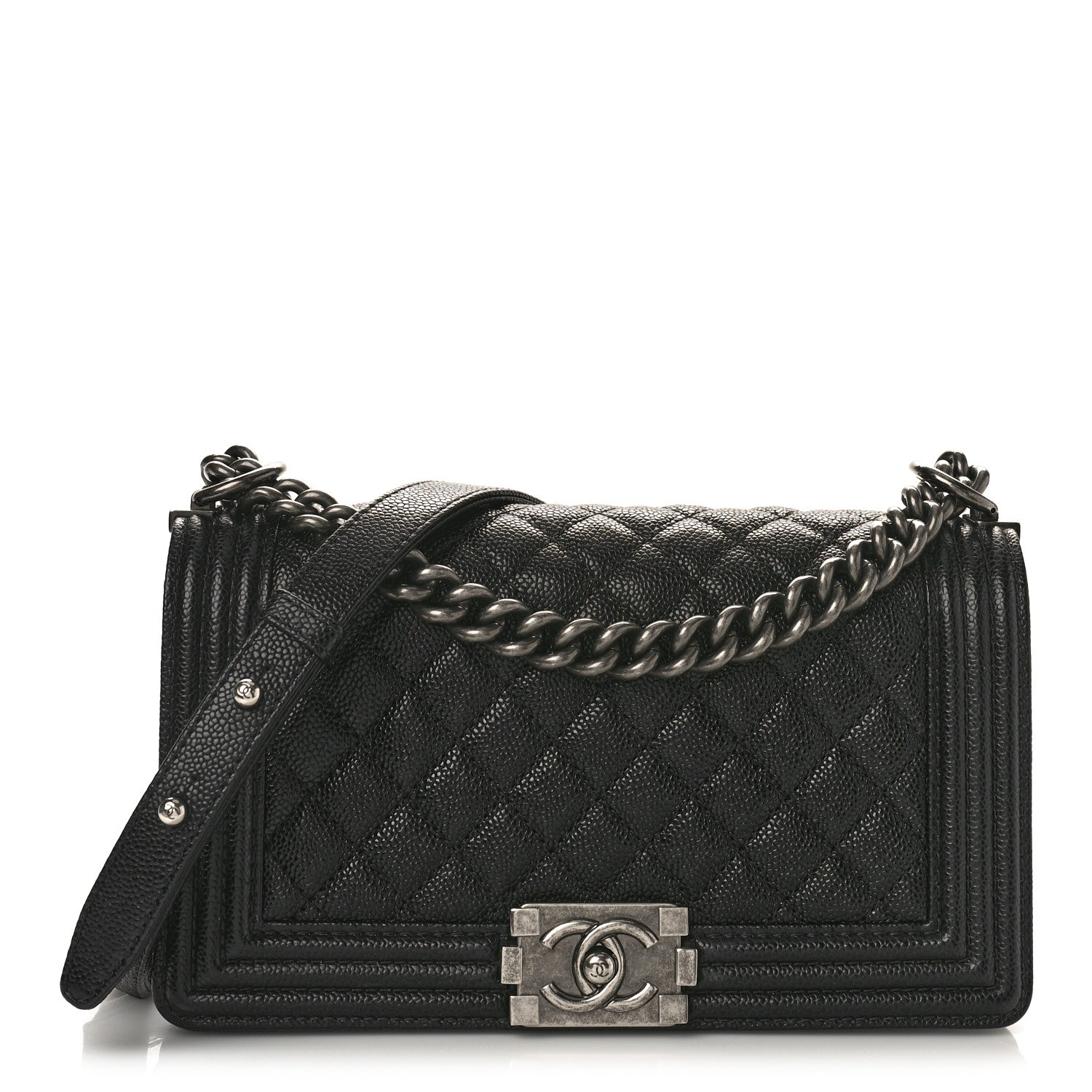 Chanel Caviar Quilted Medium Boy Flap Black 1 of 11