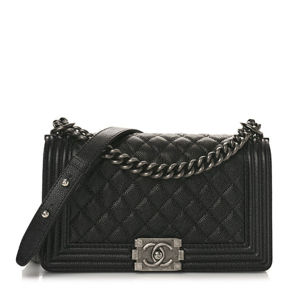 Chanel Caviar Quilted Medium Boy Flap Black 1 of 11