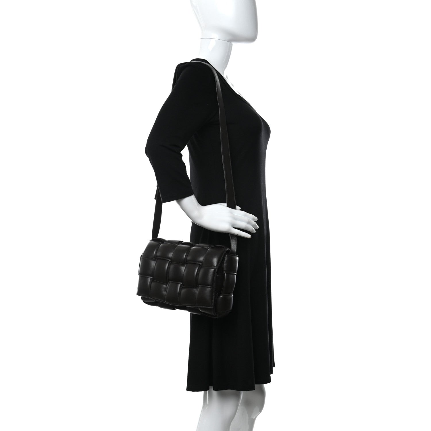 Bottega Veneta Nappa Maxi Intreccio Padded Cassette Crossbody Bag Fondente 3 of 9