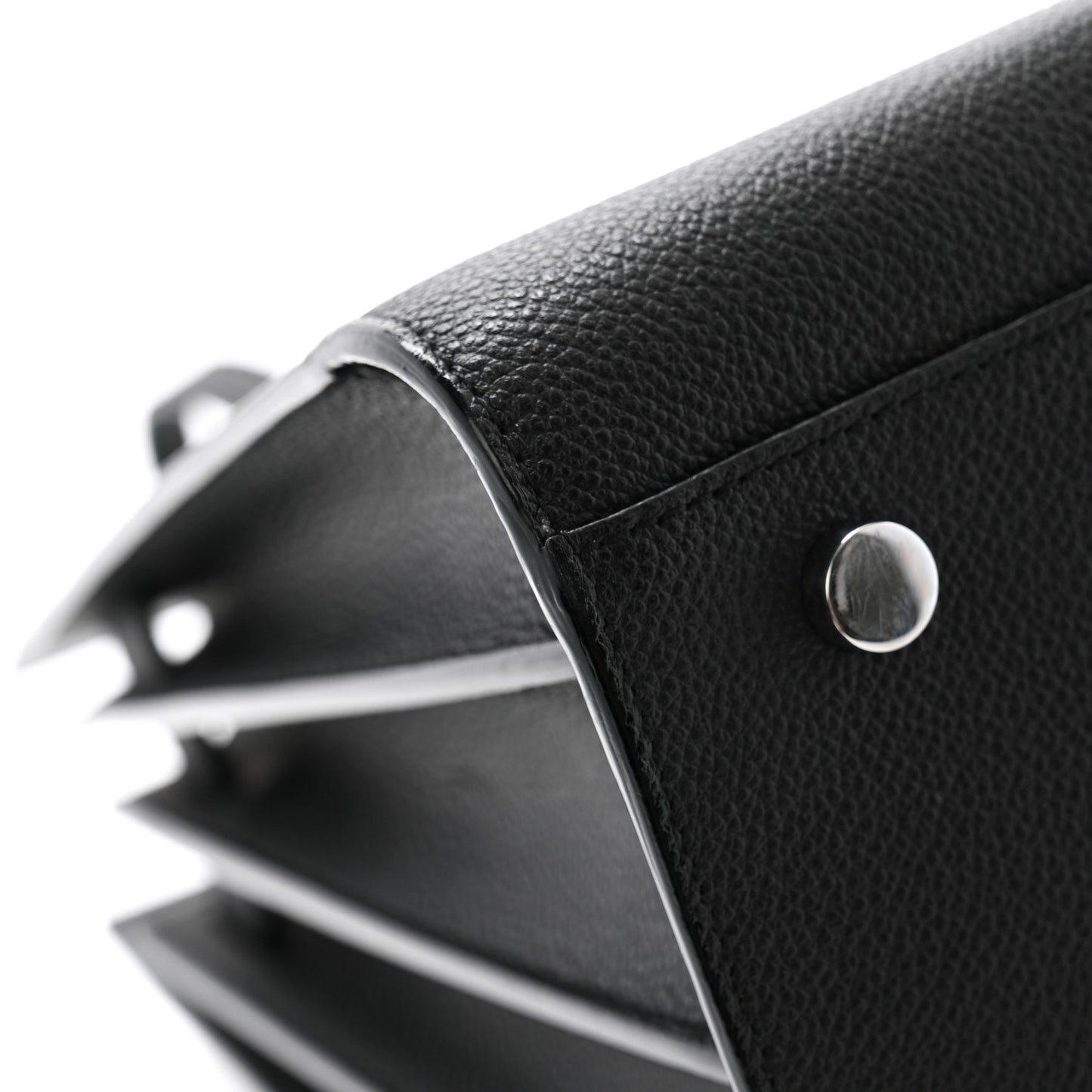 Grained Calfskin Small Sac De Jour Black
