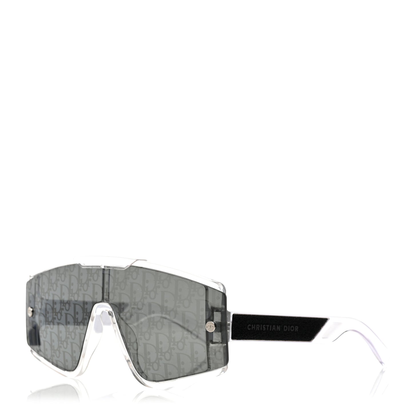 Acetate Oblique Diorxtrem MU Mask Sunglasses Crystal Smoke Mirror