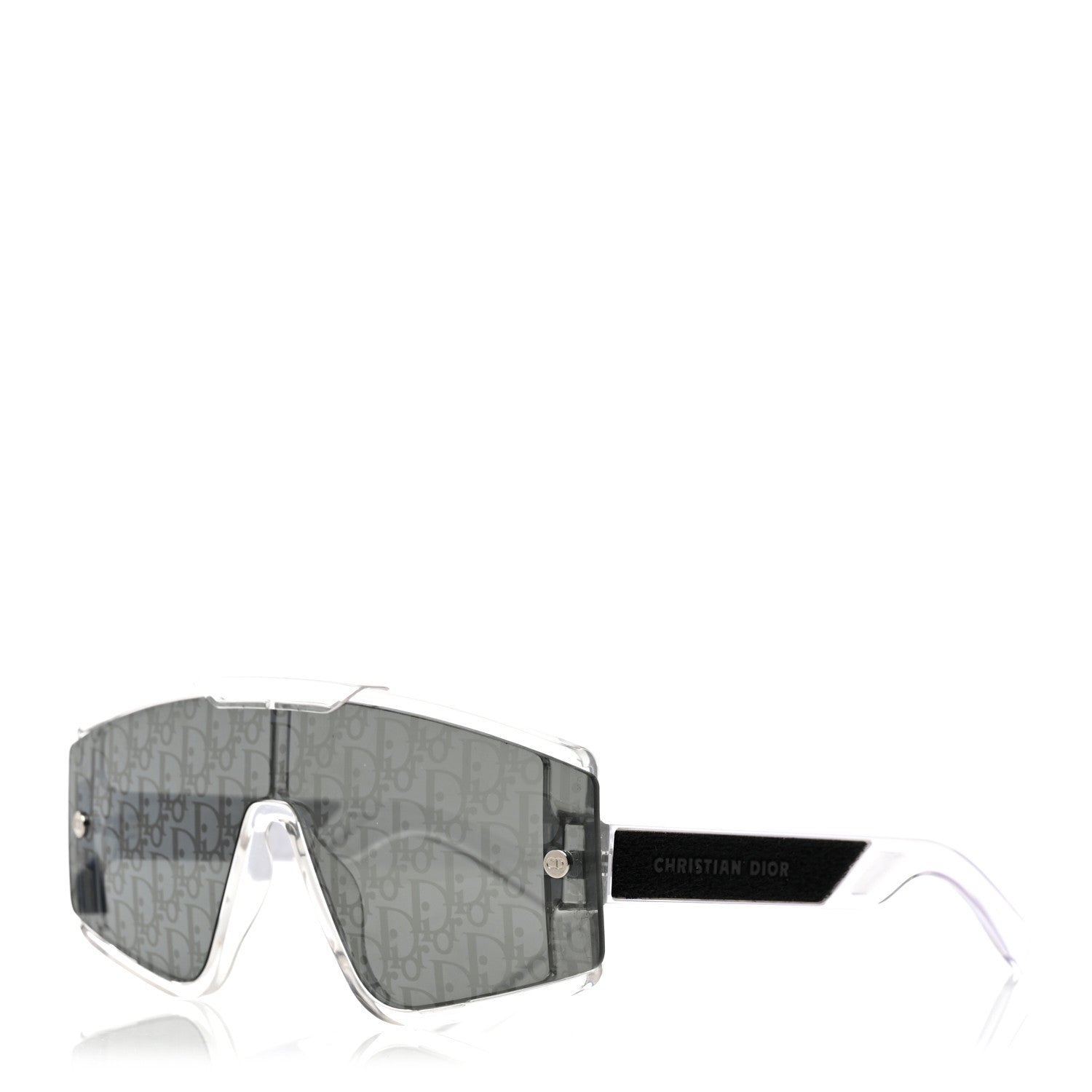 Christian Dior Acetate Oblique Diorxtrem MU Mask Sunglasses Crystal Smoke Mirror 1 of 7