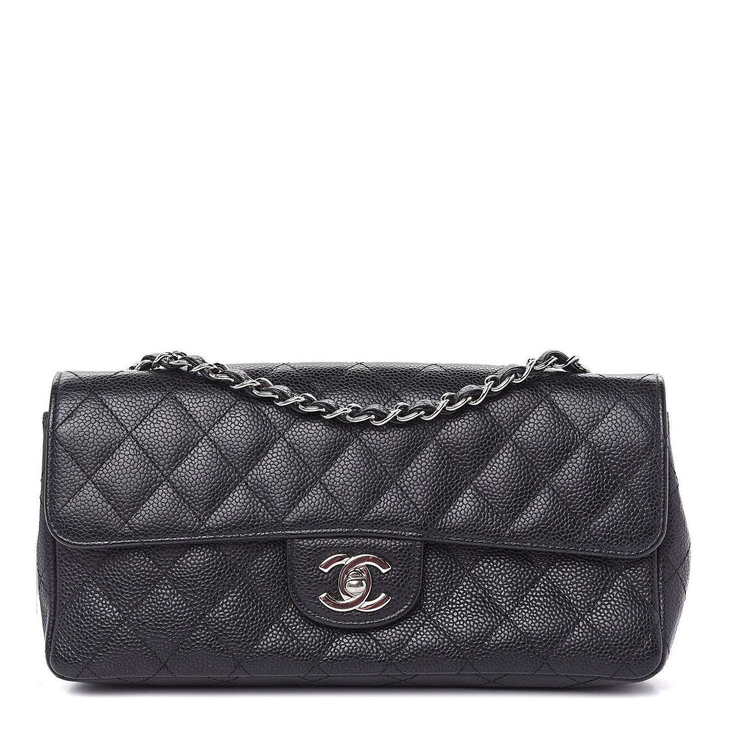 Caviar Quilted East West Flap Black