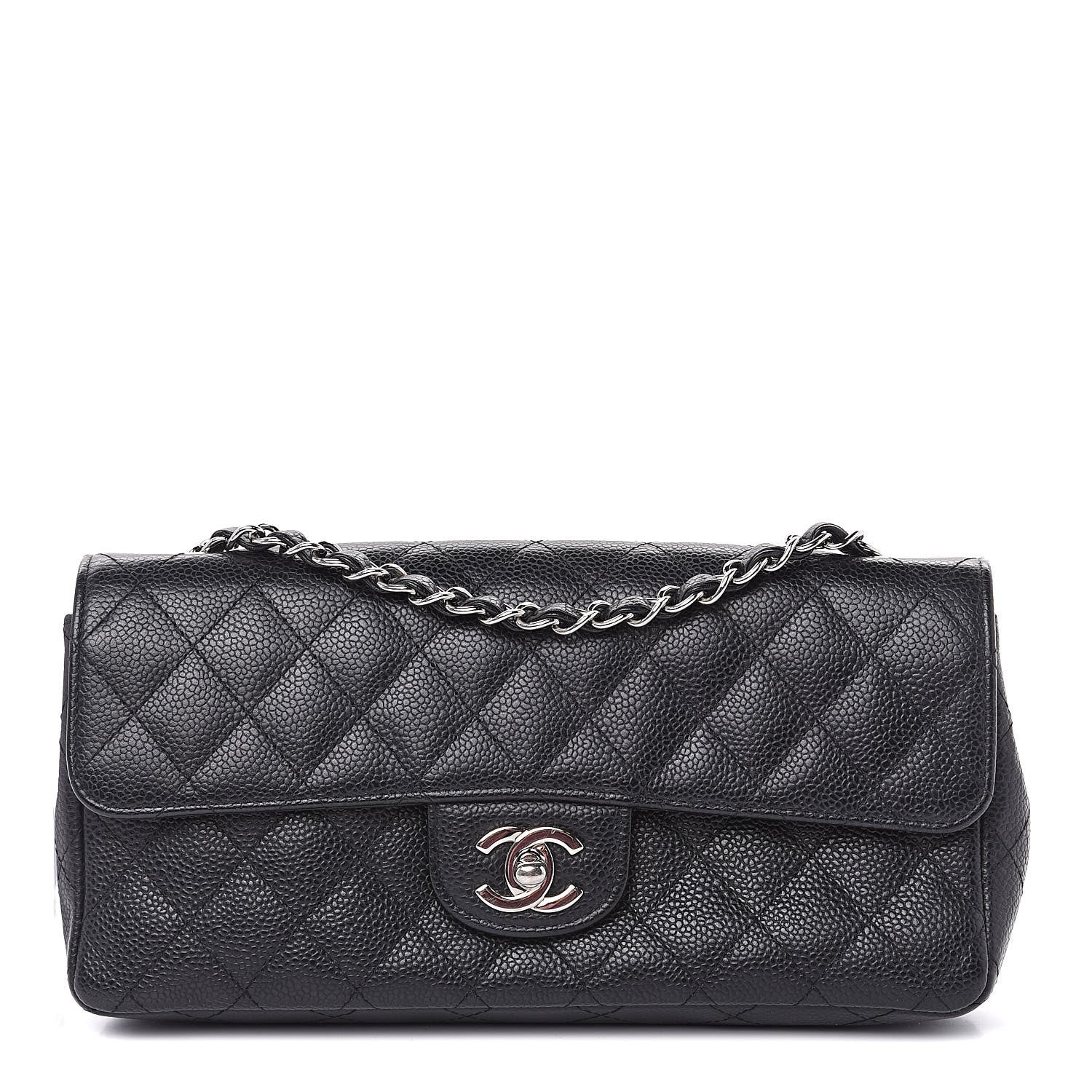 Chanel Caviar Quilted East West Flap Black 1 of 11