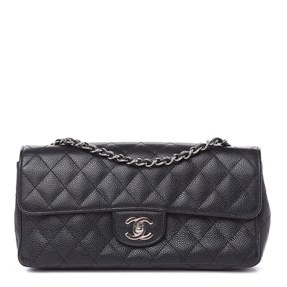 Chanel Caviar Quilted East West Flap Black 1 of 11