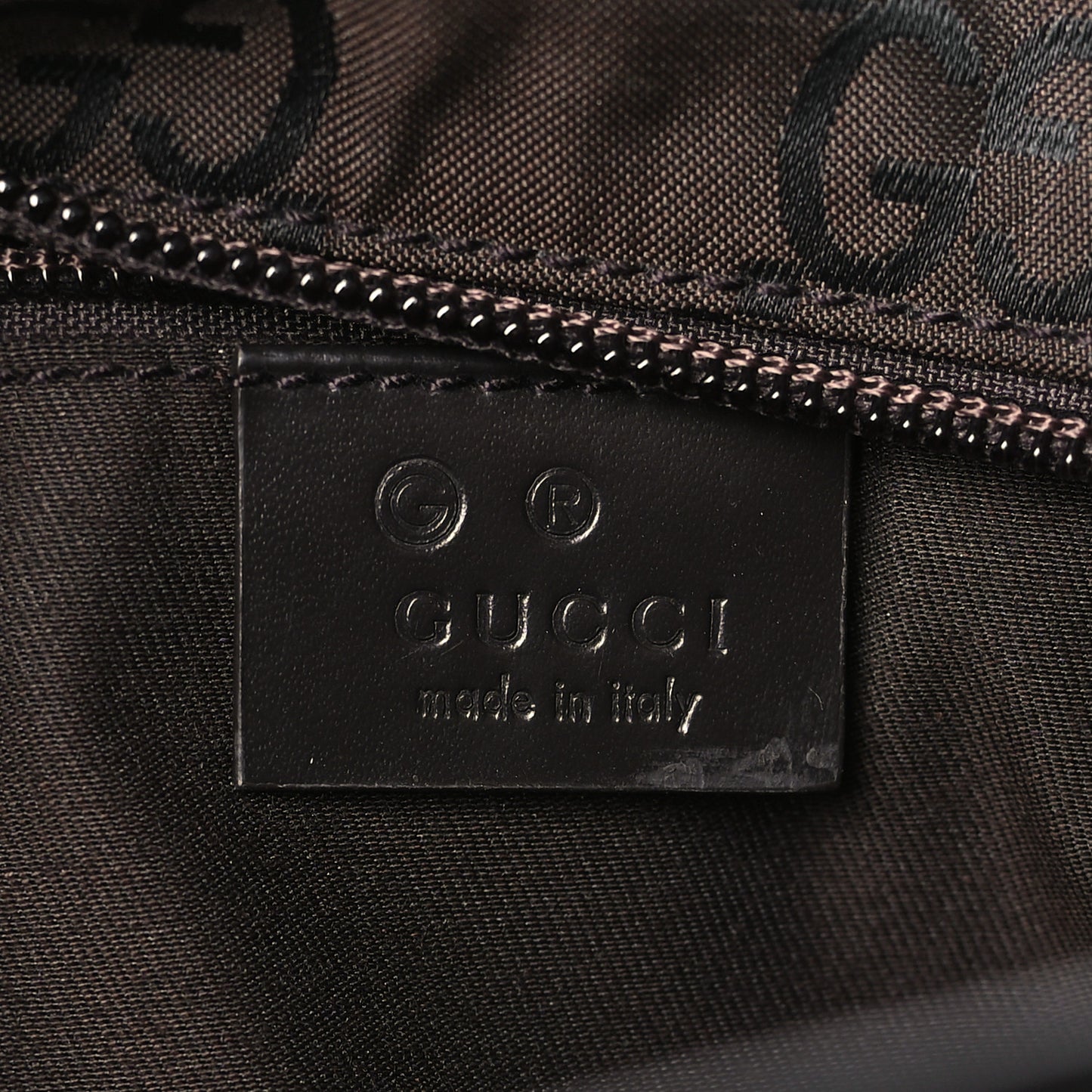 Nylon Calfskin Monogram Tall Tote Brown