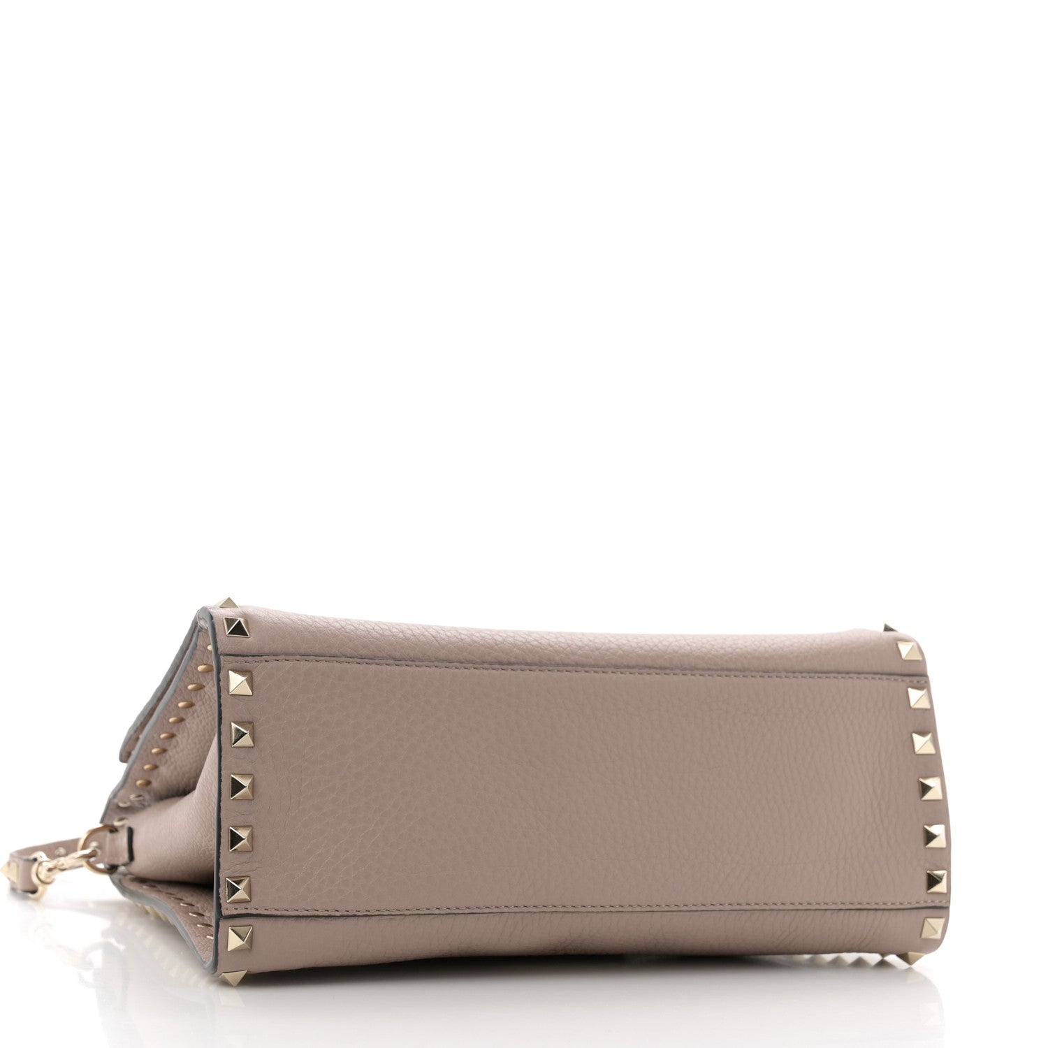 Valentino Garavani Grained Calfskin Rockstud Flip Lock Tote Poudre 4 of 13
