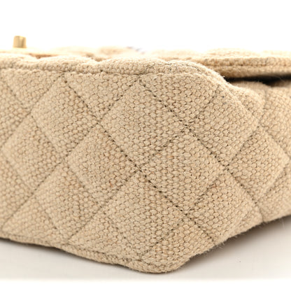 Chanel Tweed Raffia Coco Country Jumbo Flap 10 of 11