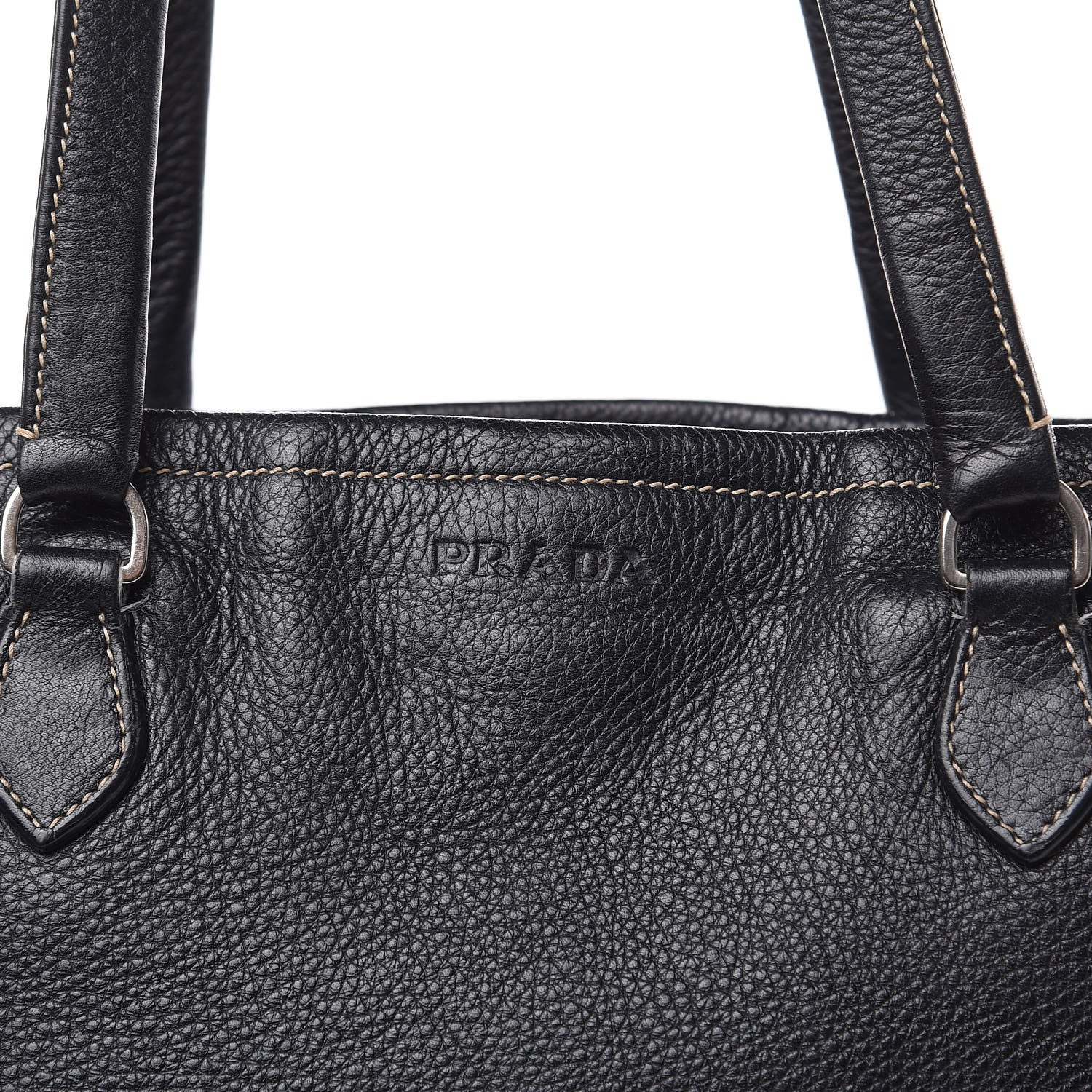 Prada Vitello Daino Light Tote Black 12 of 13