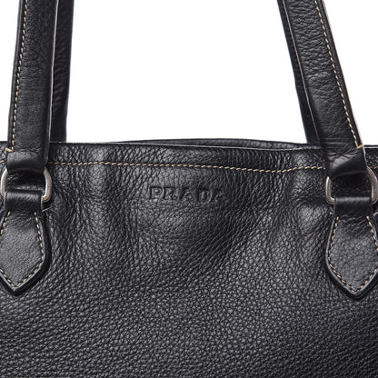 Prada Vitello Daino Light Tote Black 12 of 13