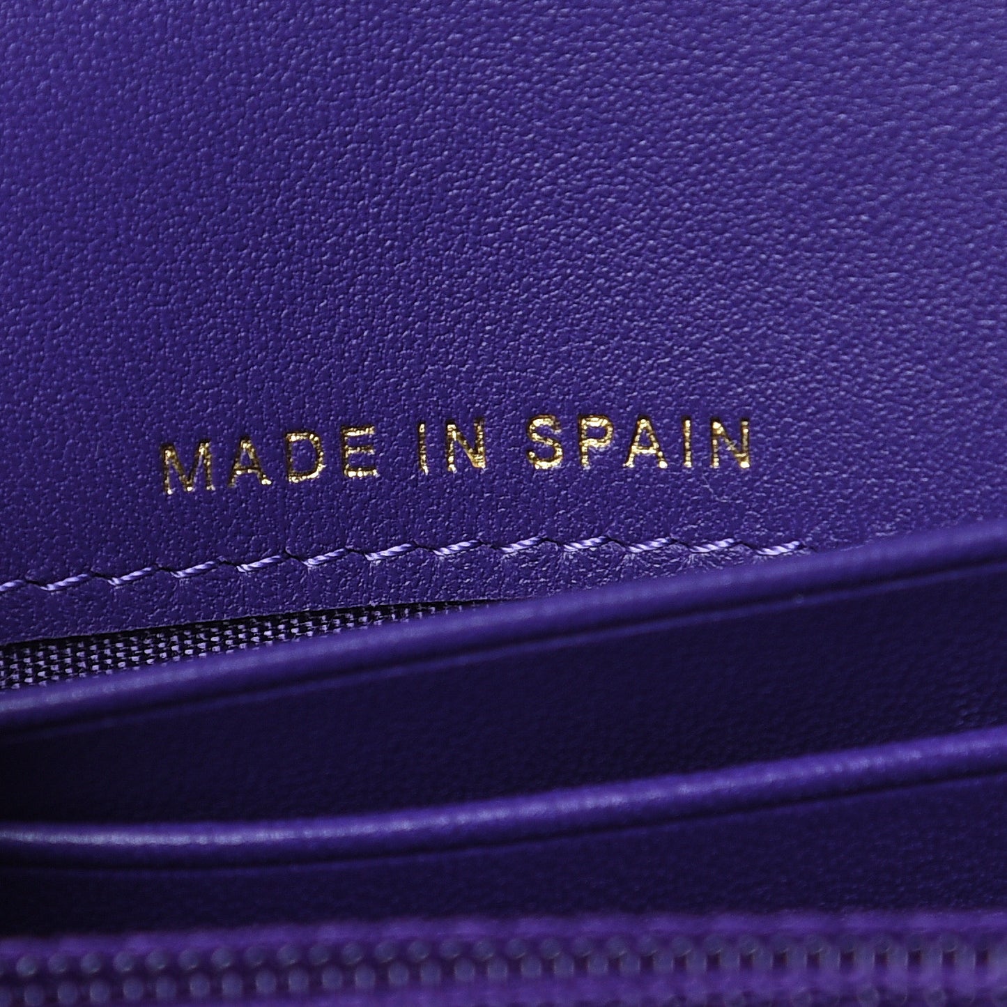 Lambskin Quilted Medium Boy Flap Wallet Purple