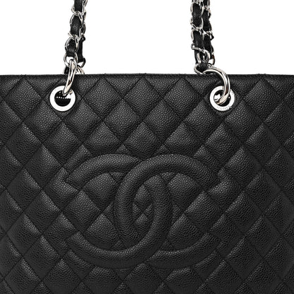 Chanel Caviar Quilted Grand Shopping Tote GST Black 7 of 9