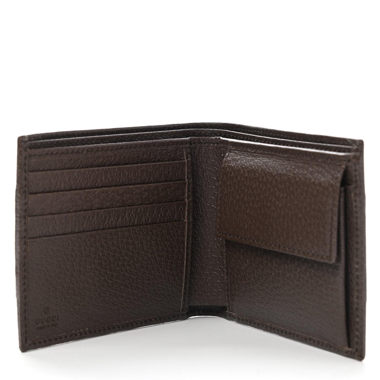 GG Supreme Monogram Web Mens Ophidia Bi-Fold Coin Wallet Beige New Acero