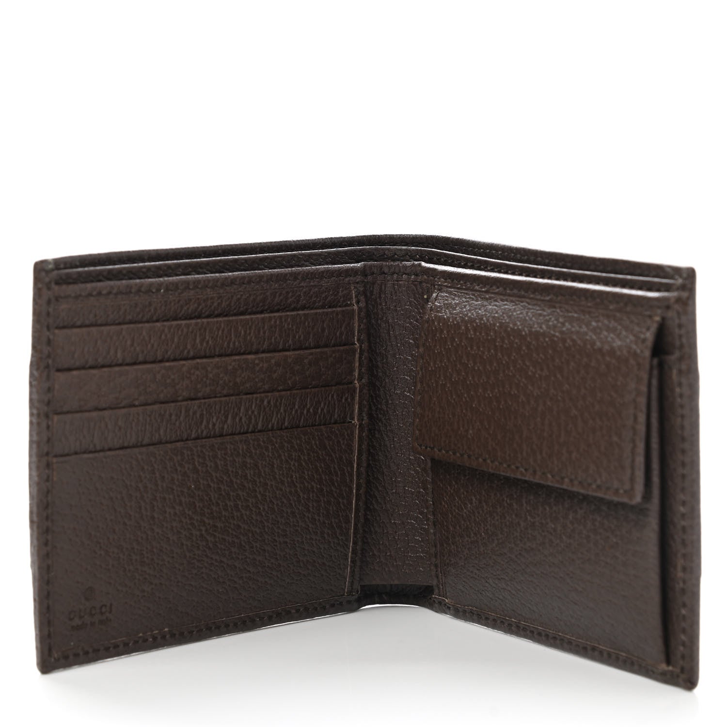 Gucci GG Supreme Monogram Web Mens Ophidia Bi-Fold Coin Wallet Beige New Acero 5 of 8