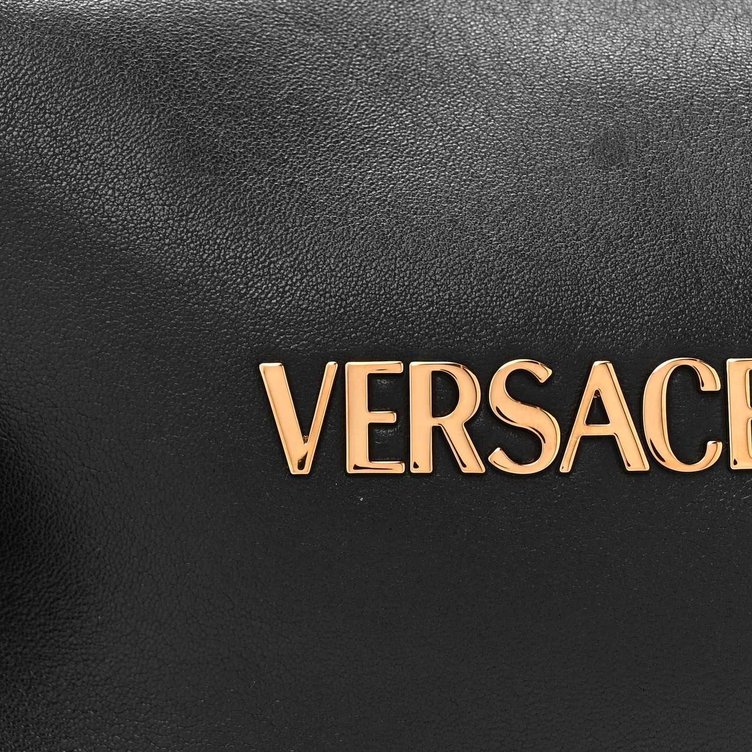 Versace Nappa Logo Tag Hobo Black 7 of 9