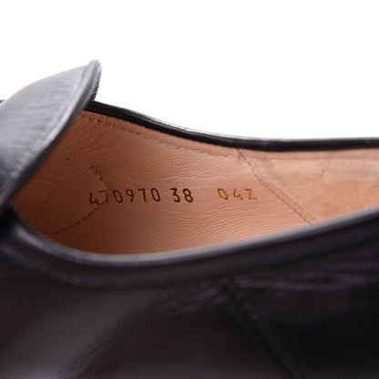 Gucci Malaga Kid Pearl Studded Vegas Platform Loafers 38 Black 9 of 10