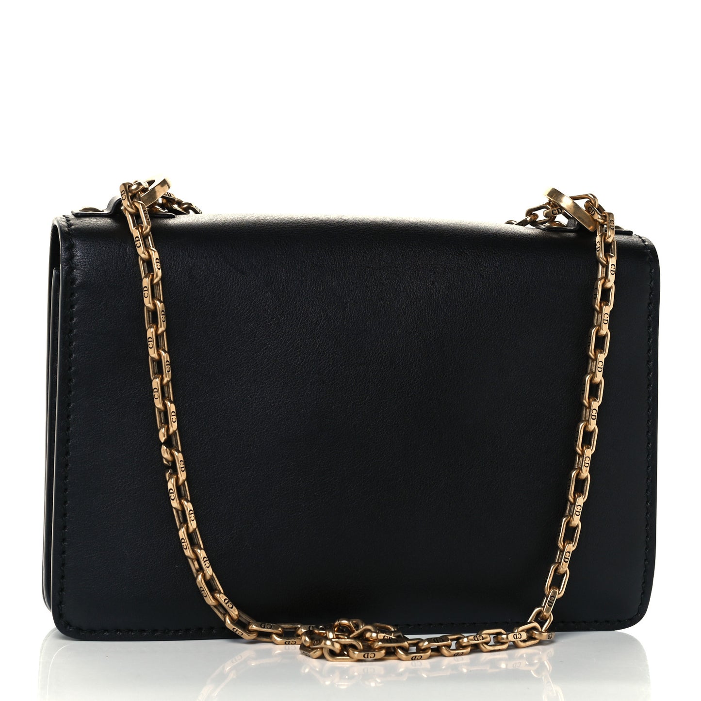 Calfskin J'Adior Chain Flap Bag Black
