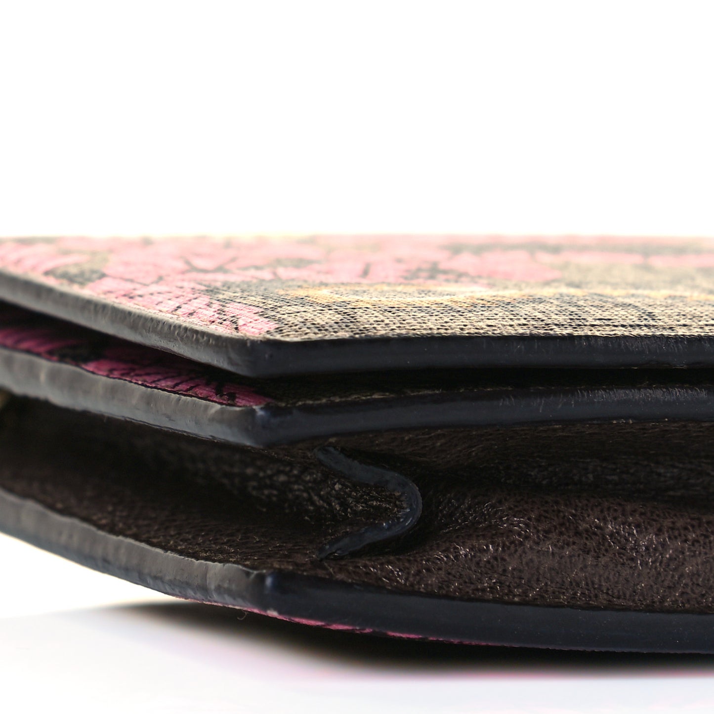 GG Supreme Monogram Bengal Chain Wallet Beige Pink