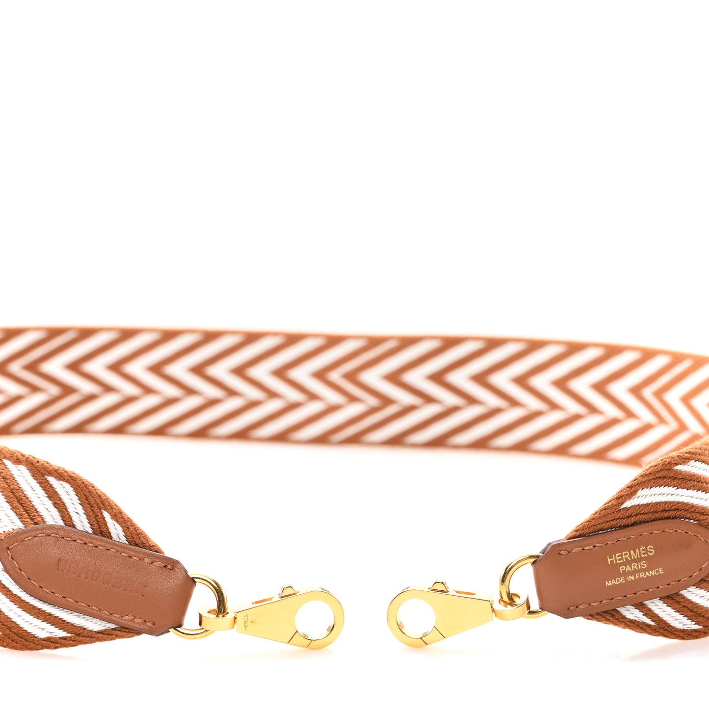 Toile Swift 50mm Sangle ZigZag Shoulder Strap Gold White