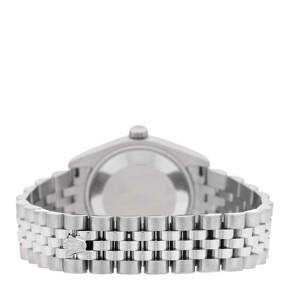 Rolex Stainless Steel 18K White Gold Diamond 31mm Oyster Perpetual Datejust Watch Silver Jubilee 178274 3 of 5