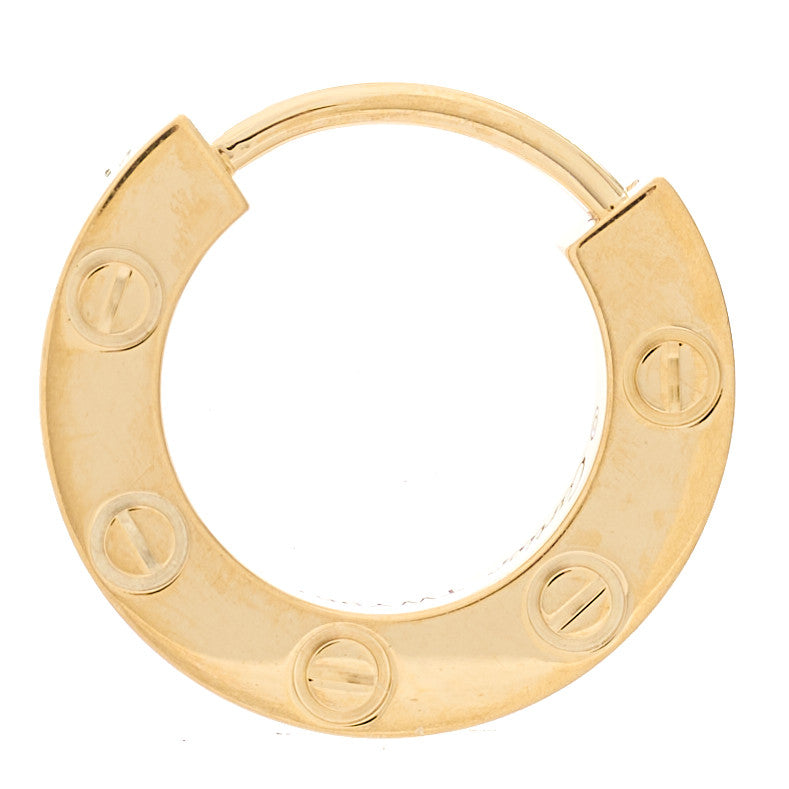 Cartier 18K Yellow Gold Single LOVE Hoop Earring 1 of 5