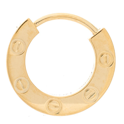 Cartier 18K Yellow Gold Single LOVE Hoop Earring 1 of 5