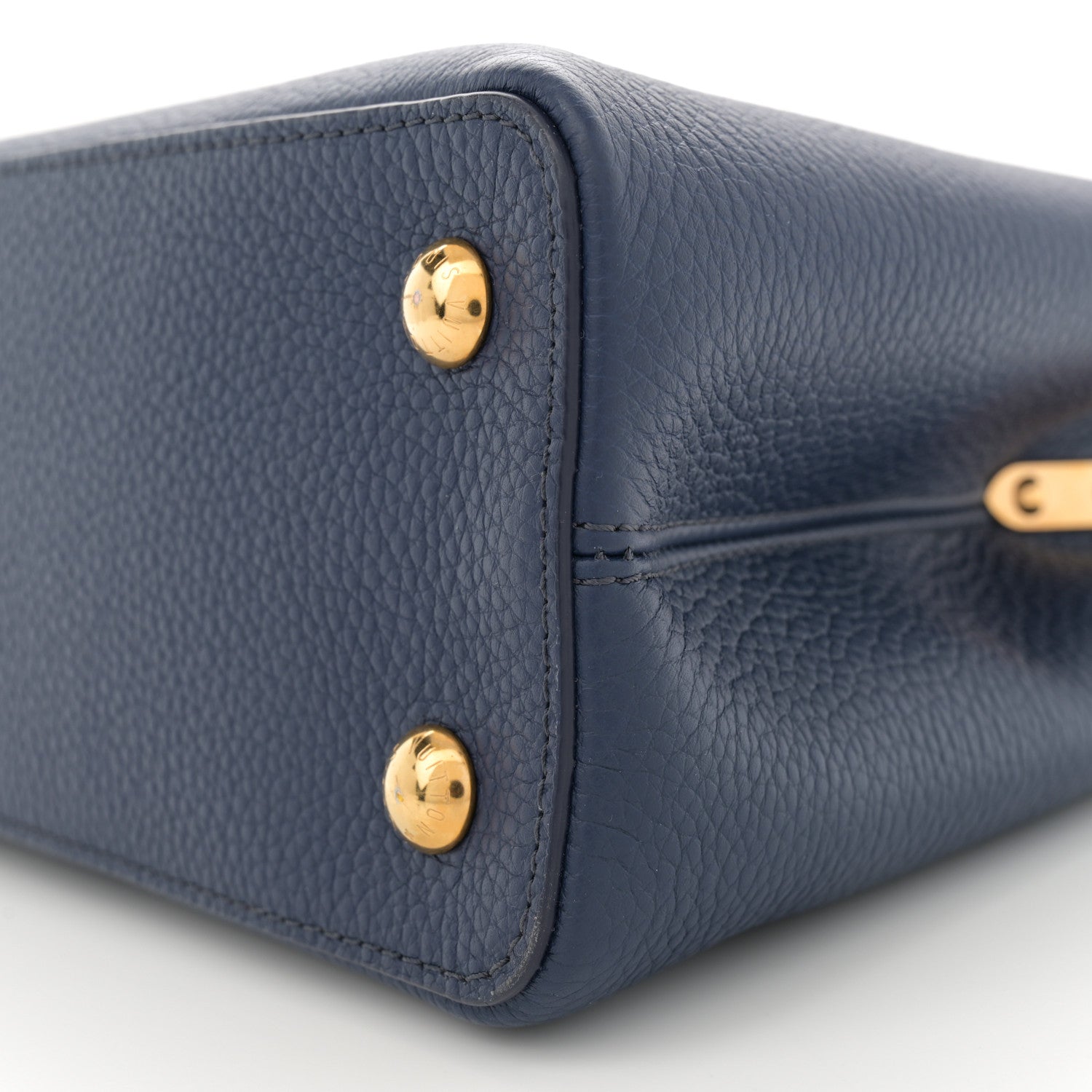 Louis Vuitton Taurillon Snakeskin Capucines MM Blue 9 of 10