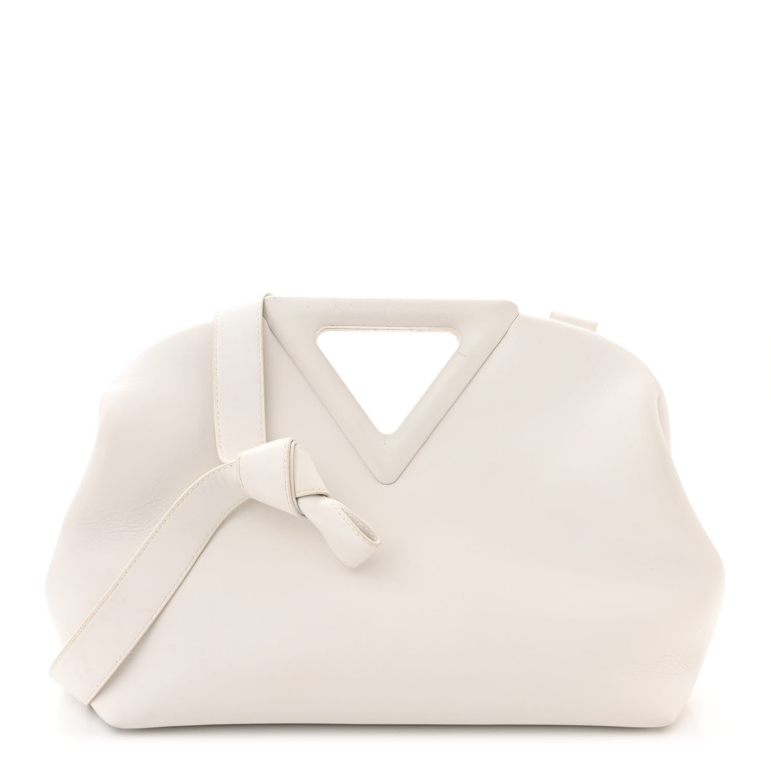 Bottega Veneta Calfskin Large The Point Triangle Bag Chalk 1 of 12