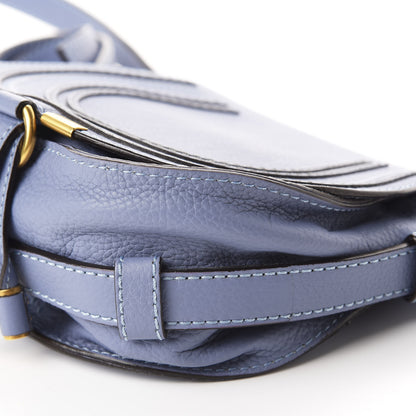 Chloe Calfskin Mini Marcie Round Crossbody Bag Street Blue 7 of 10