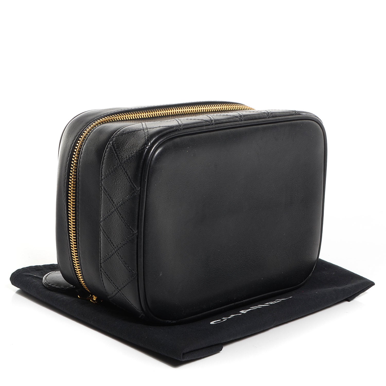 Chanel Lambskin Vanity Cosmetic Bag Black 4 of 8