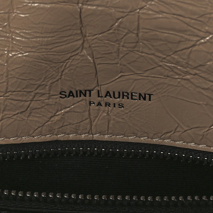 Saint Laurent Crinkled Calfskin Matelasse Monogram Medium Niki Chain Satchel Light Taupe 6 of 13