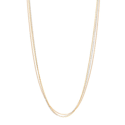 Cartier 18K Pink Yellow White Gold Three Chain Necklace 1 of 4