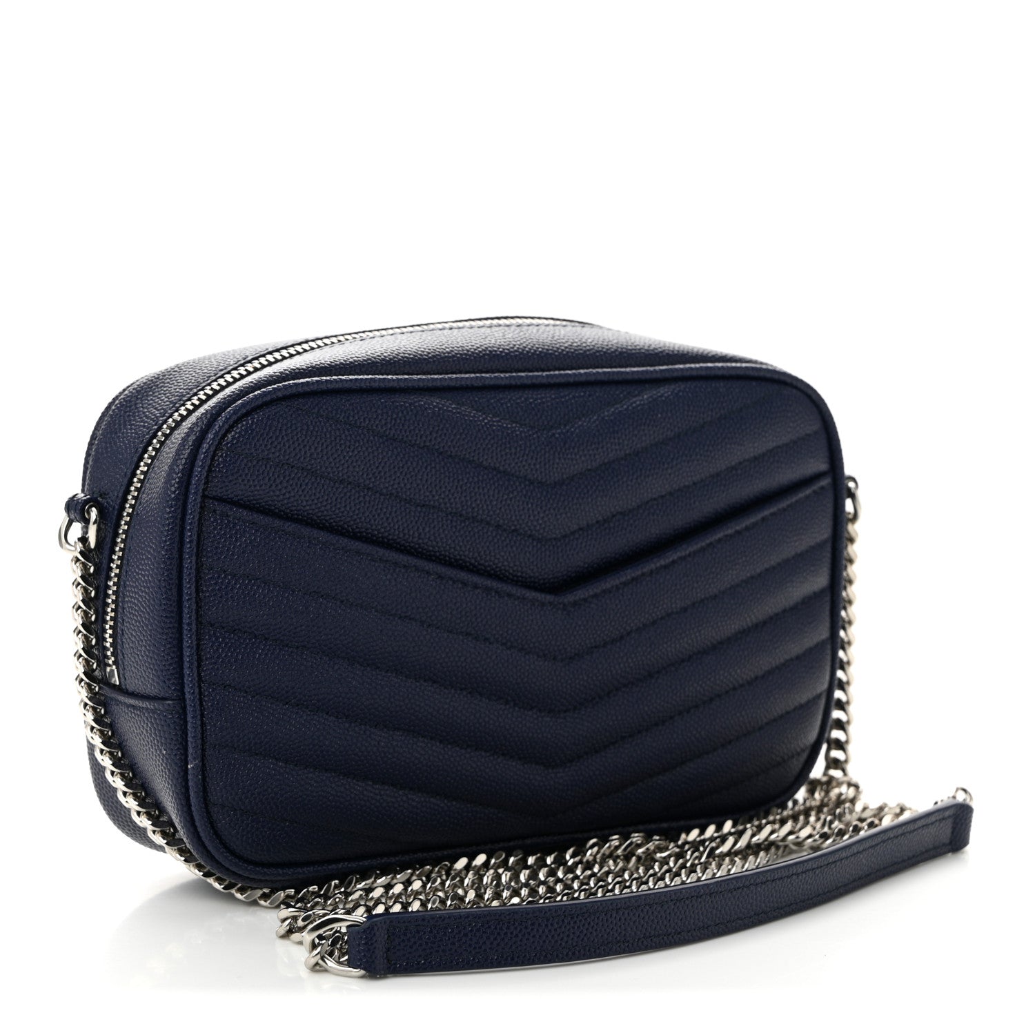 Saint Laurent Grain De Poudre Matelasse Monogram Mini Lou Camera Bag Azure Blue 3 of 11