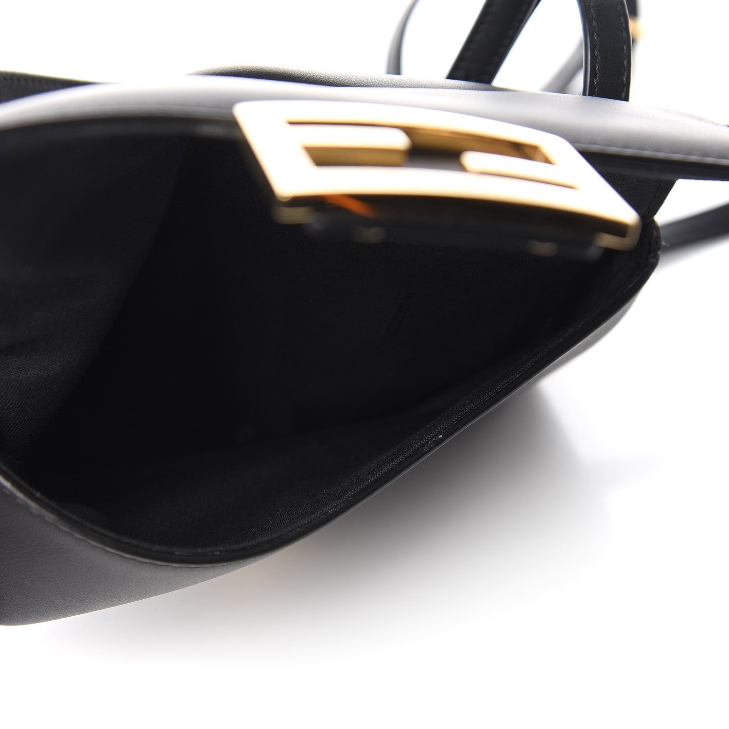 Fendi Vitello Grace Matte Duo Baguette Black 6 of 10