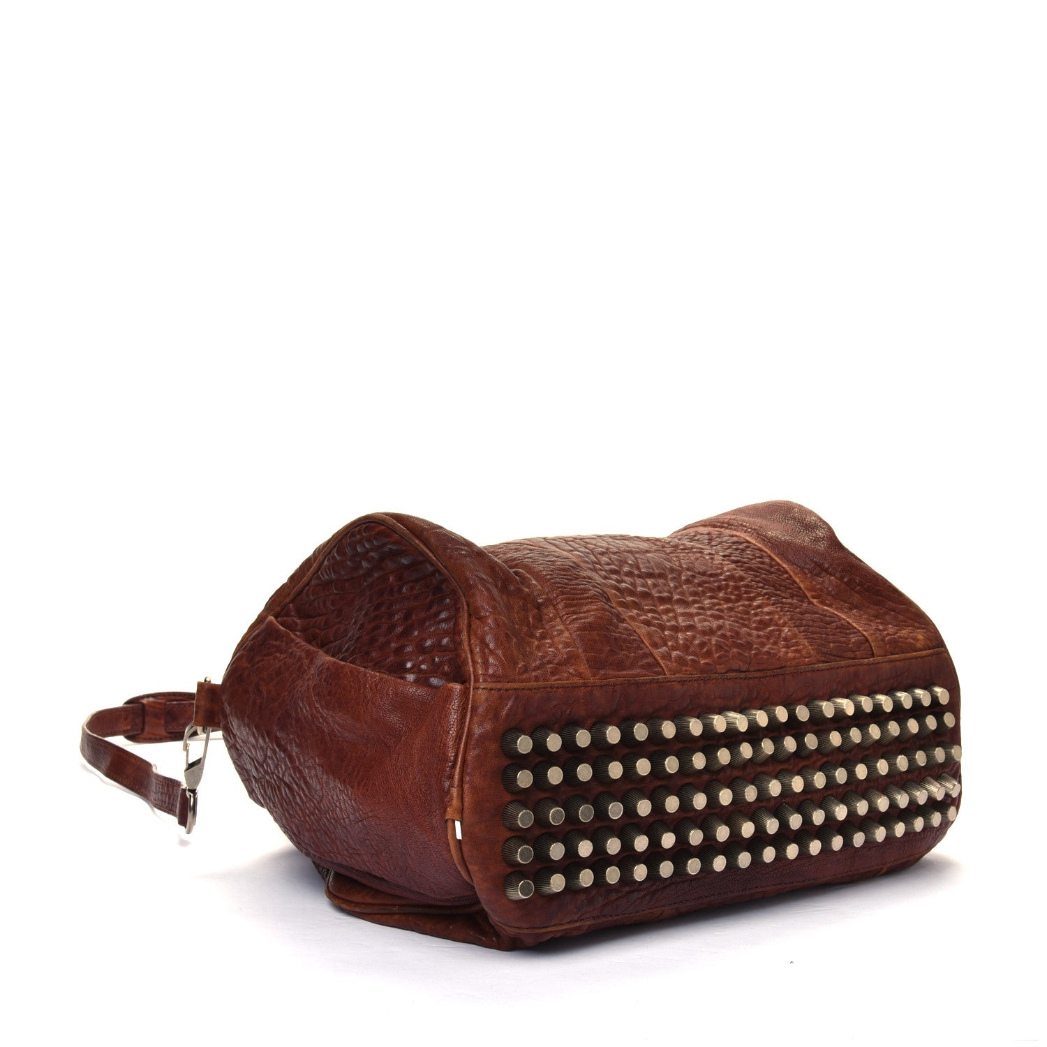 Alexander Wang Pebbled Lambskin Rocco Brown Gold Hardware 3 of 5